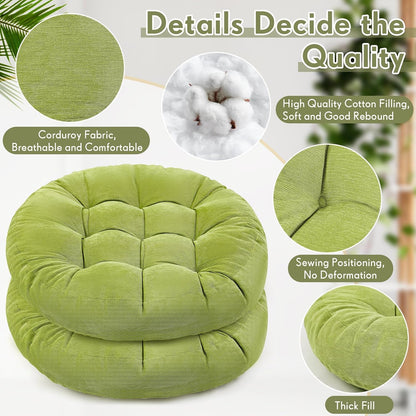 Jerify Floor Pillow Cushions Large Round Square Large Meditation Floor Pillow for Classroom Adult Meditation Picnic Party Seating Learning Daycare School(Square,Mixed Colors,4 Pcs)