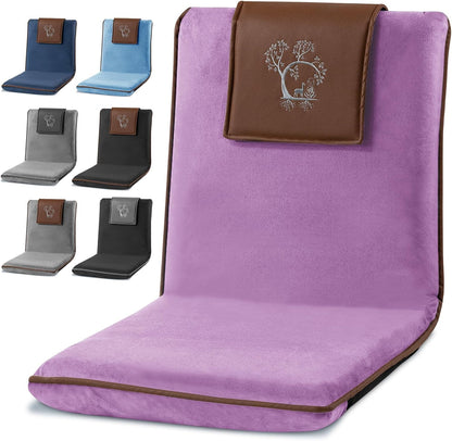 Japanese Meditation Floor Chair with Back Support for Adults - Premium Meditation Chair with Adjustable & Foldable Back for Seating, Yoga & Gaming — Folding Backjack Chairs with Backrest for Adults