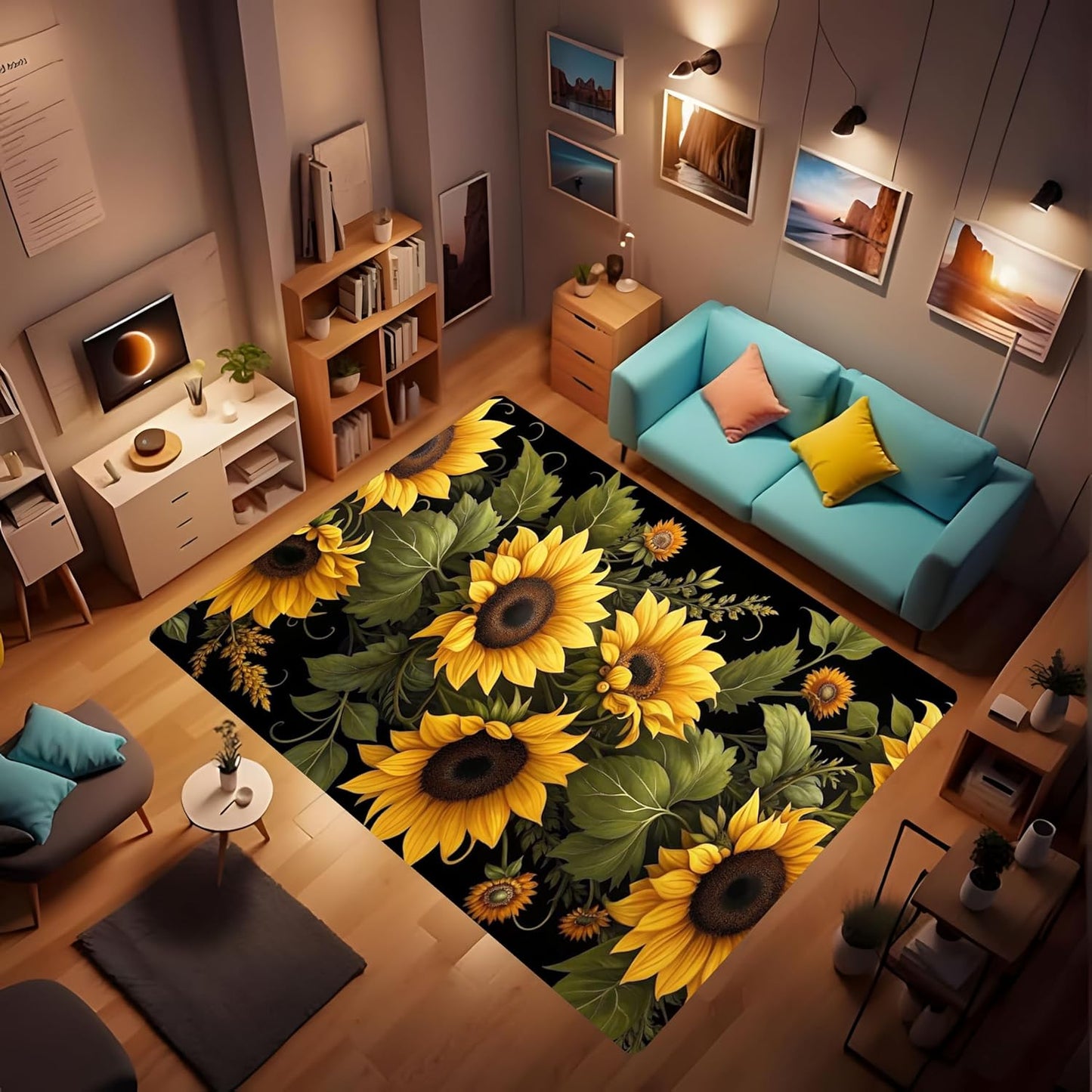 Butterfly Carpet Area Rug - Lovely Butterflies Printed Carpets for Kids Butterfly Theme Living Room Indoor Bedroom Decor Soft Polyester Yoga Mat 2'x3'