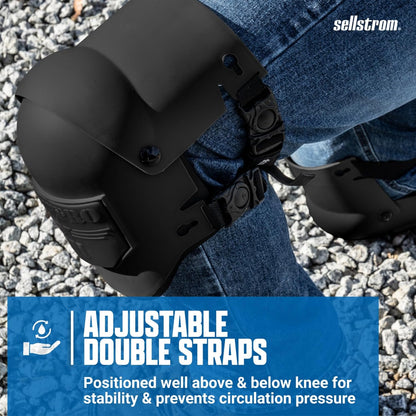 Sellstrom KneePro Knee Pads - Ultra Flex III - Heavy Duty Protection and Comfort for Construction, Gardening, Army, Flooring Work - Grey and Orange