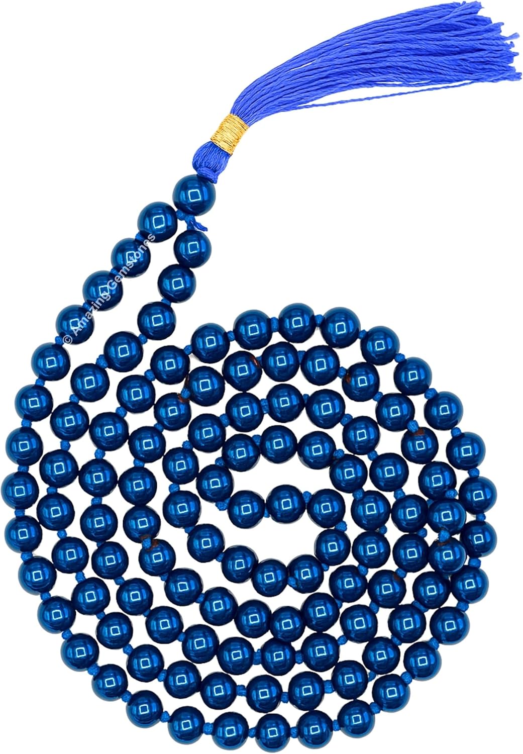 Amazing Gemstone 108 Beads Handmade Mala (Knotted, Rudraksha) - Colors A