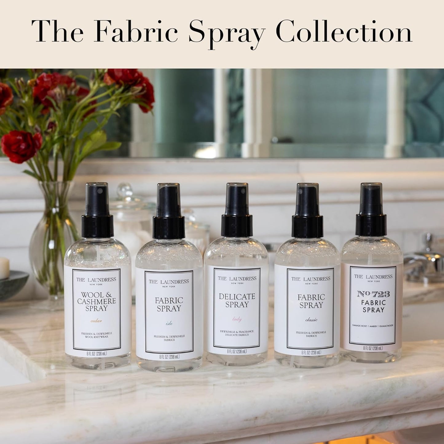 The Laundress Activewear Fabric Refresher Spray, 8 Oz, Marine Fragrance, Bright, Energetic, Odor Freshener for Performance Gear, Towels, Tote Bags, Sneakers & Yoga Mats, 48 Hours* Fragrance