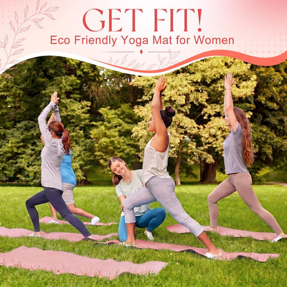 3 mm Thick Yoga Mat Bulk, Non Slip Exercise Workout Fitness Pad for Women Men, Gym Home Yoga Pilates, Easy to Clean, Sturdy PVC