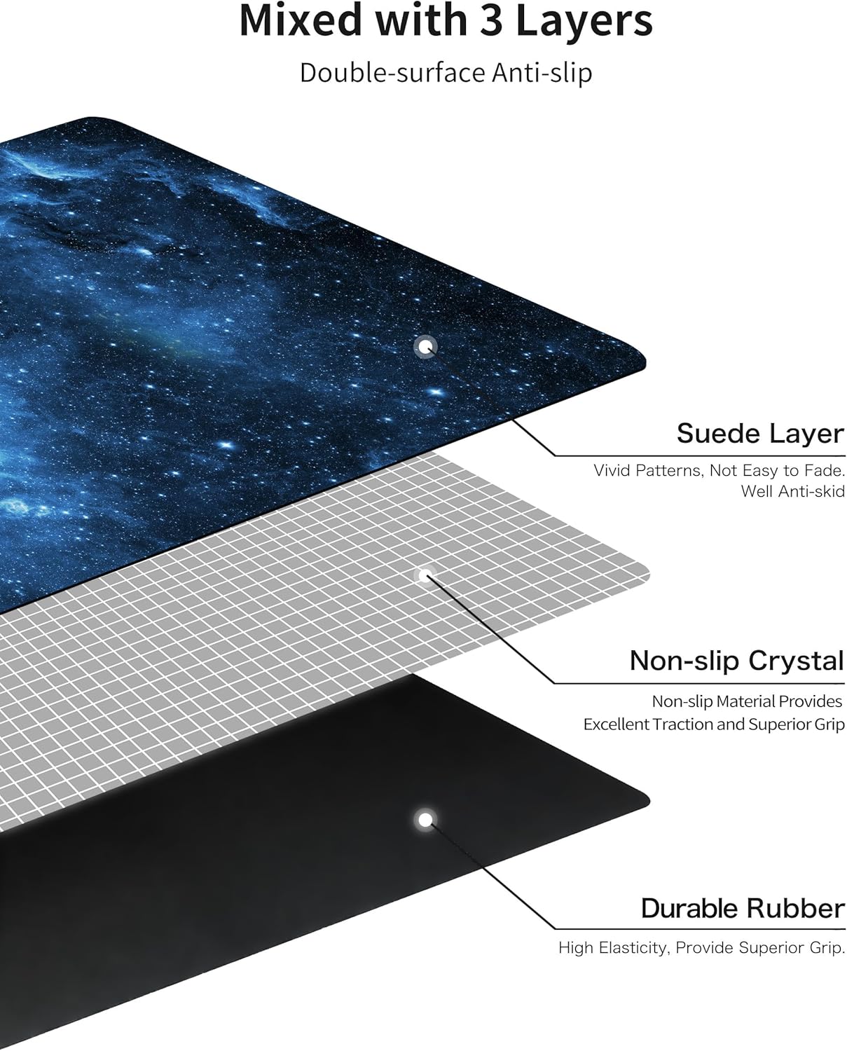 nuveti Printed Travel Yoga Mat-1/16 Inch Thick Non Slip Fitness Workout Mat with Carrying Bag, Foldable Lightweight Suede & Natural Rubber Yoga Mat for Yoga Pilates and Fitness 72" L x 24" W x 1.5mm