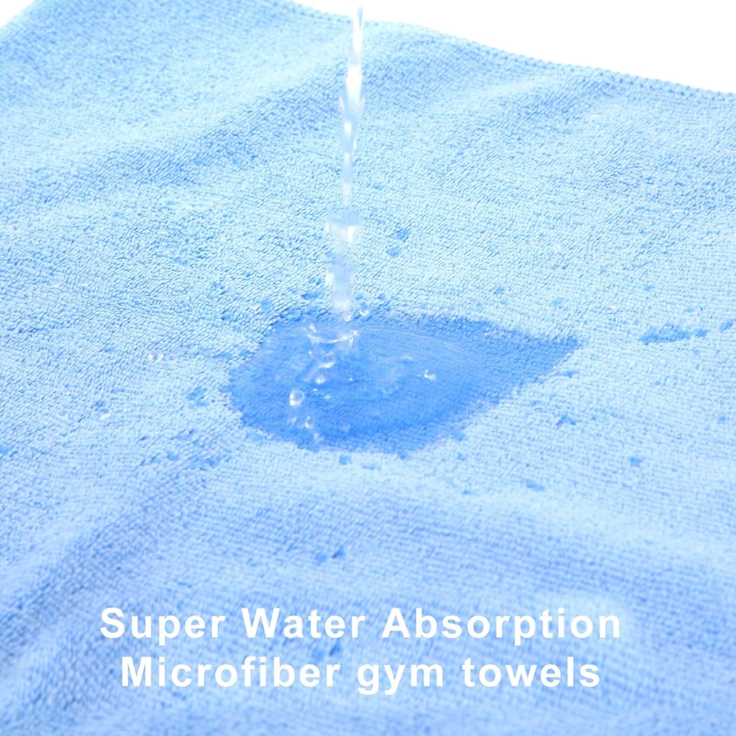 Microfiber Gym Towel Set for Sports Fitness, Yoga, Workout, Soft and Quick-Drying Gym Towels for Women Men (3 Pack, Grey+Blue+Purple)
