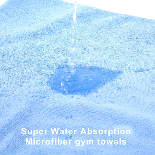 Microfiber Gym Towel Set for Sports Fitness, Yoga, Workout, Soft and Quick-Drying Gym Towels for Women Men (3 Pack, Grey+Blue+Purple)