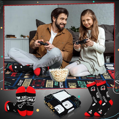 HunnmingRe 2 Pcs Unique Yoga Blanket and Socks Gifts for Yoga Lovers 50" x 60" Restorative Instructor Teacher Mother's Day Birthday Gag Gifts for Meditation Gymnasts Women Girls