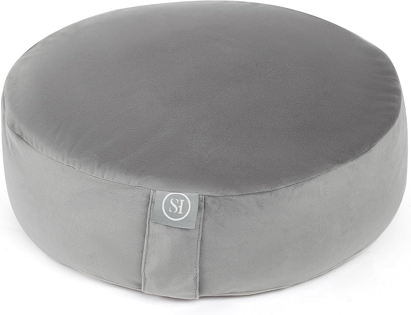 Meditation Cushion Bolster Pillow for Restorative Yoga – Supportive Cushion for Meditation, Pilates, and Relaxation – Filled with Buckwheat Hulls - Removable Cover