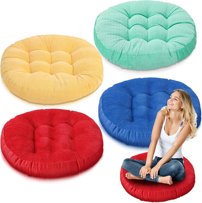 Jerify Floor Pillow Cushions Large Round Square Large Meditation Floor Pillow for Classroom Adult Meditation Picnic Party Seating Learning Daycare School(Square,Mixed Colors,4 Pcs)