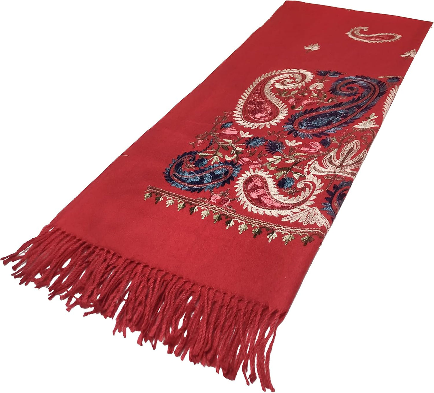 Urban CoCo Women's Embroidered Oversize Tassel Shawl Scarf Wraps for Women