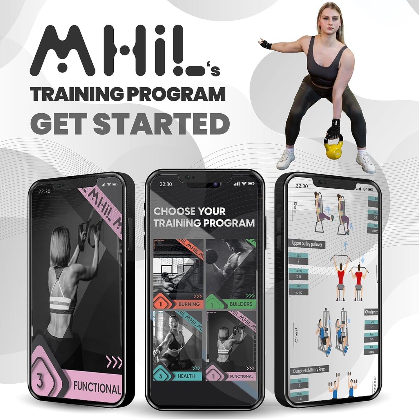 MhIL Workout Gloves for Women – Breathable Gym Gloves for Women with Palm Protection and Enhanced Grip – Padded Weight Lifting Glove for Womens with Wrist Wraps Support Weightlifting Exercise Cycling