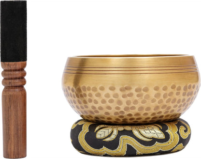 HIMALAYAN HEALING® Tibetan Singing Bowls Set~ Meditation Sound Bowl hand Hammered in Nepal For Yoga, Meditation, Mindfulness, Healing & Chakra balancing~