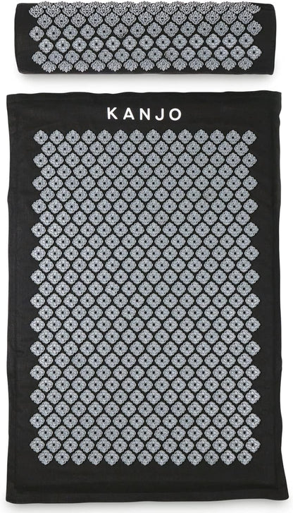 Kanjo Acupressure Mat and Pillow Set for Back Pain Relief & Neck Pain Relief, with Pressure Points for Muscle Pain Relief with Travel Bag - Amethyst