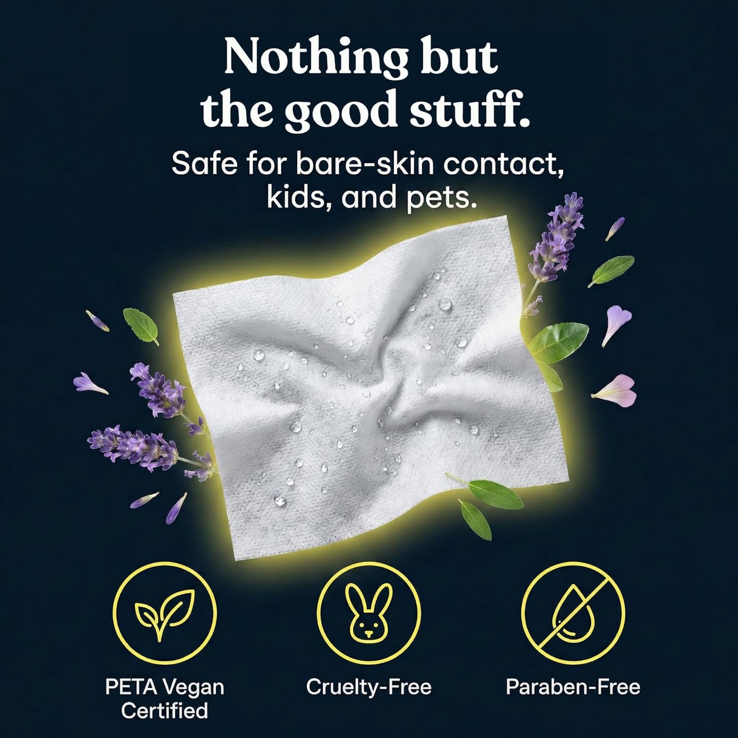 ASUTRA Yoga Mat Cleaning Wipes (Lovely Lavender), 2 Pouches (30 Wipes Each) - No Slippery Residue, Deep-Cleansing for Fitness Gear & Gym Equipment