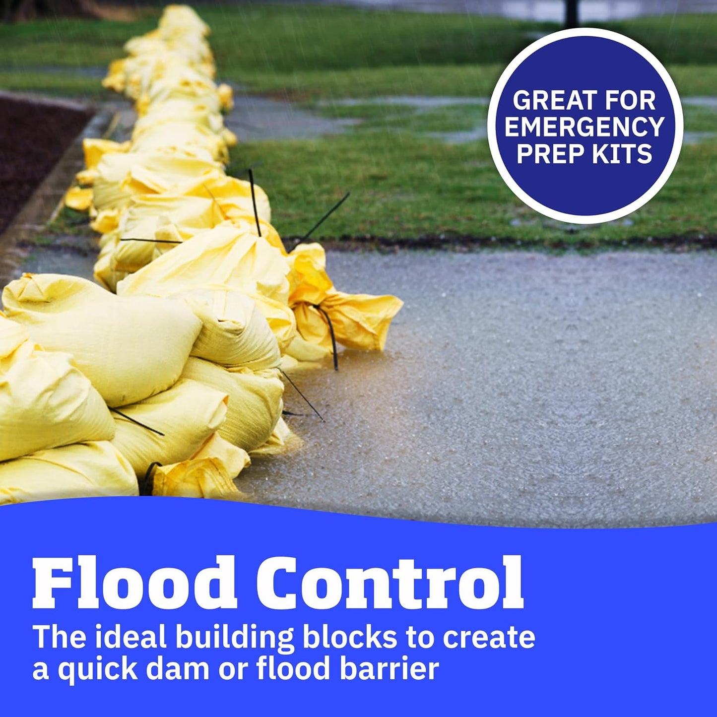 DURASACK Heavy Duty Sand Bags with Tie Strings Empty Woven Polypropylene Sand-Bags for Flood Control with 1600 Hours of UV Protection, 50 lbs Capacity, 14x26 inches, Green, Pack of 50