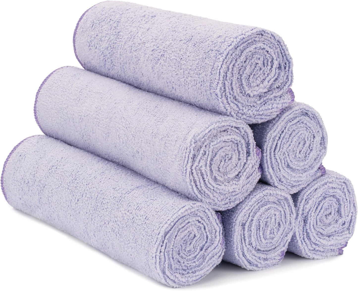 S&T INC. Microfiber Gym Towels, Yoga Towel for Home and Gym Bag, 16 Inch x 27 Inch, 6 Pack