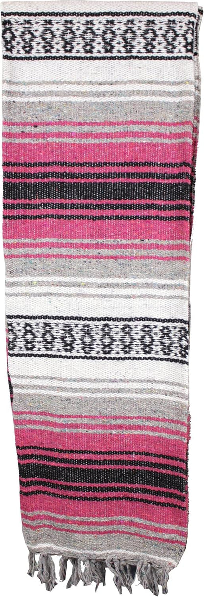 Authentic Mexican Falsa Blanket (Teal Green)