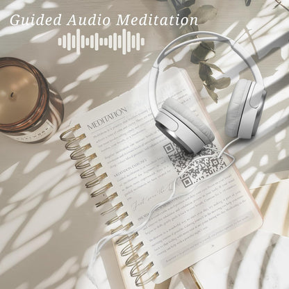 FINDING BALANCE Mental Health Journal – 6-Month Daily Journal with Prompts for Mindfulness, Self-Care & Healing – Anxiety & Depression Relief – Beige Spiral