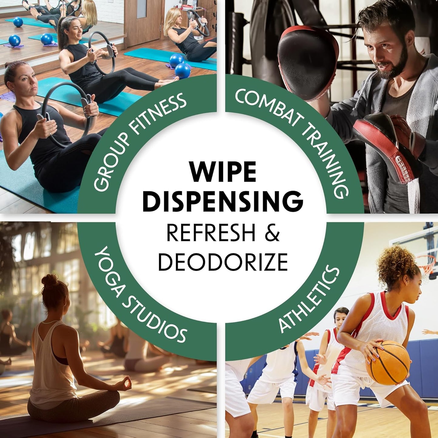 Wipex Embody Body Wipes - Large Plant-Based Cloth with Tea Tree Oil for Quick Clean Up, Ideal for Athletes, Yoga, Gym, Wrestling, Team Sports & Adults, Fitness Equipment Cleaner, 225 Count