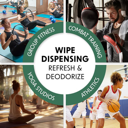 Wipex Embody Body Wipes - Large Plant-Based Cloth with Tea Tree Oil for Quick Clean Up, Ideal for Athletes, Yoga, Gym, Wrestling, Team Sports & Adults, Fitness Equipment Cleaner, 225 Count