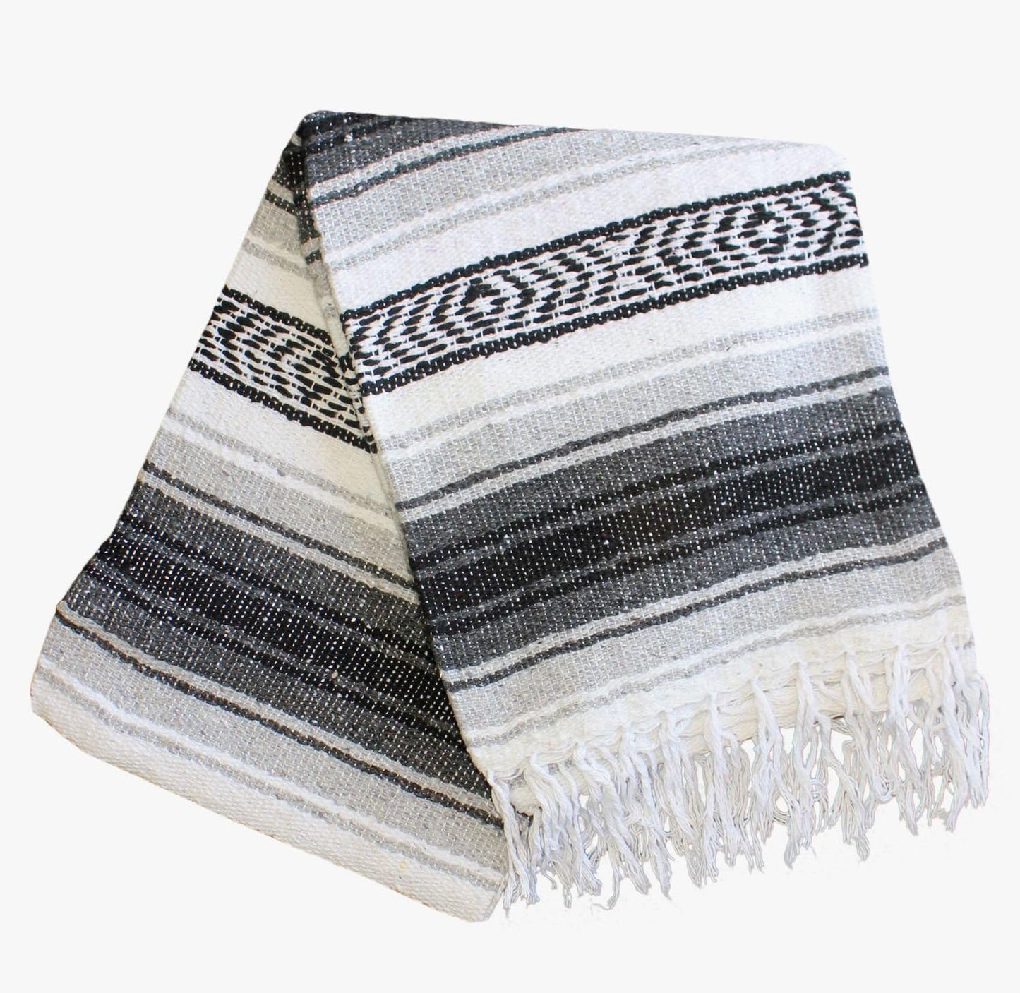 Del Mex Classic Mexican Blanket, Large Authentic Woven Falsa Throw (70"x50"), Artisan Southwest Décor for Beach, Yoga, Outdoors (Lavender)