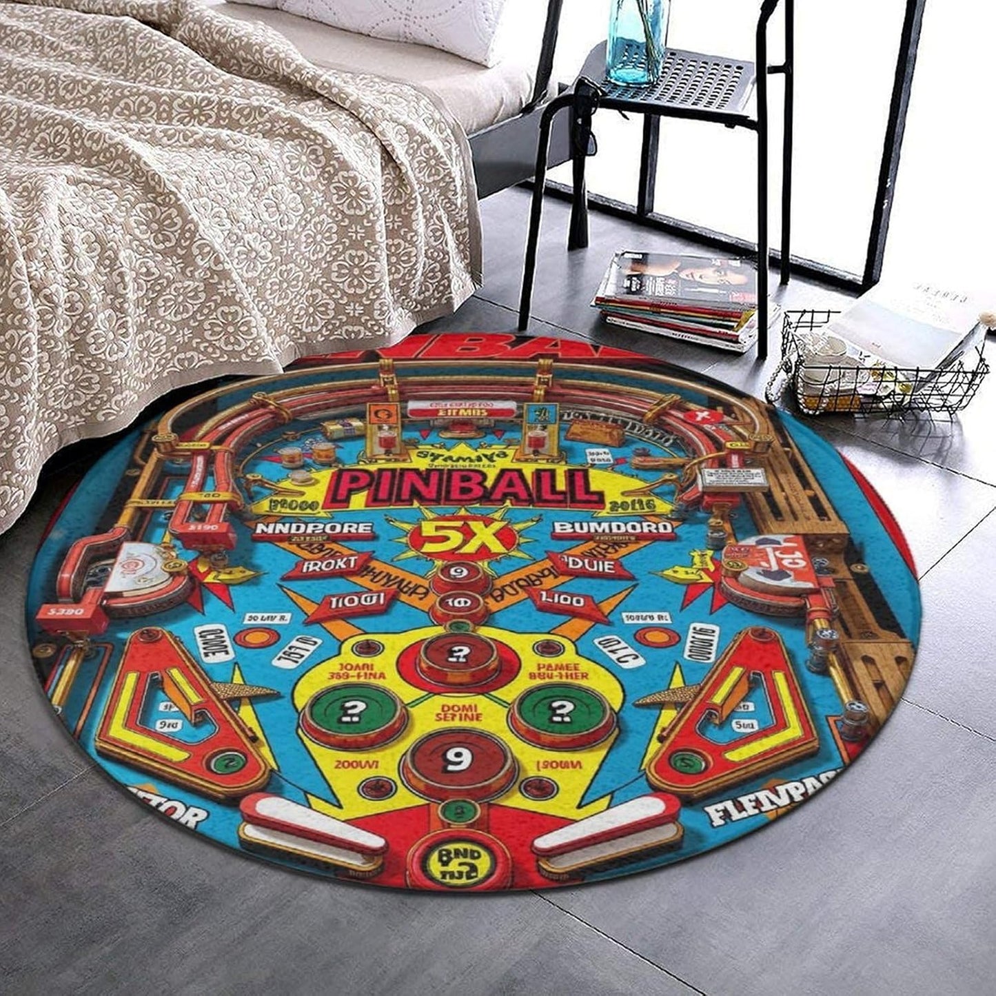 Room Sofa Yoga Soft Round Carpet, Home Decor Non Slip Kitchen Office Circle Rug, Machine Washable Modern Round Area Rug Beach Turtles, 60inch