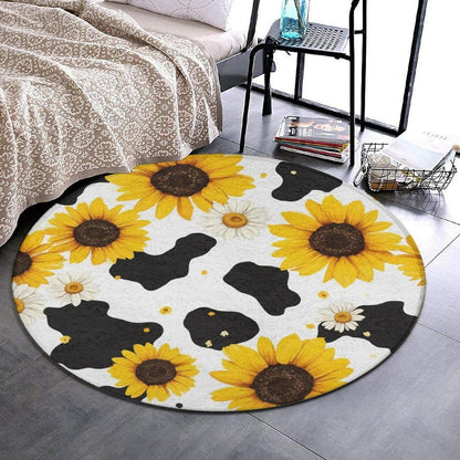 Room Sofa Yoga Soft Round Carpet, Home Decor Non Slip Kitchen Office Circle Rug, Machine Washable Modern Round Area Rug Beach Turtles, 60inch