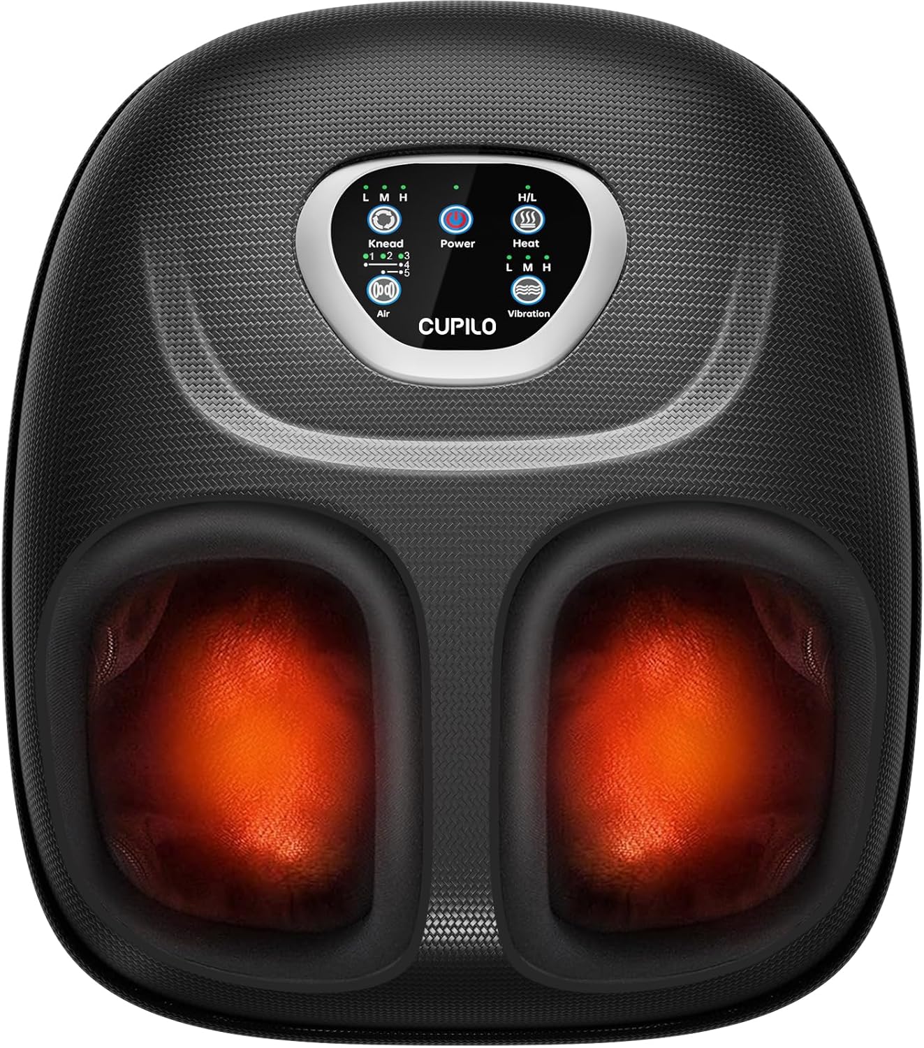 CuPiLo Foot Massager FSA Eligible HSA, 2026 Upgraded, Fathers Day Dad Gifts for Men, Feet Massager with Heat for Plantar Fasciitis Relief, 5 Levels Compression & Vibration Massage for Neuropathy
