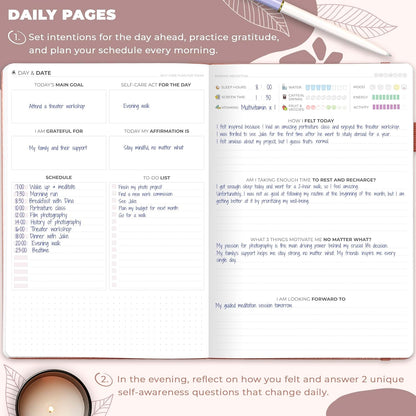 Clever Fox Self-Care Journal – Daily Reflection Notebook – Mental Health & Personal Development Planner, Meditation & Mood Log, A5 (Turquoise)
