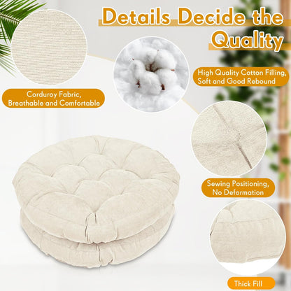 Jerify Floor Pillow Cushions Large Round Square Large Meditation Floor Pillow for Classroom Adult Meditation Picnic Party Seating Learning Daycare School(Square,Mixed Colors,4 Pcs)