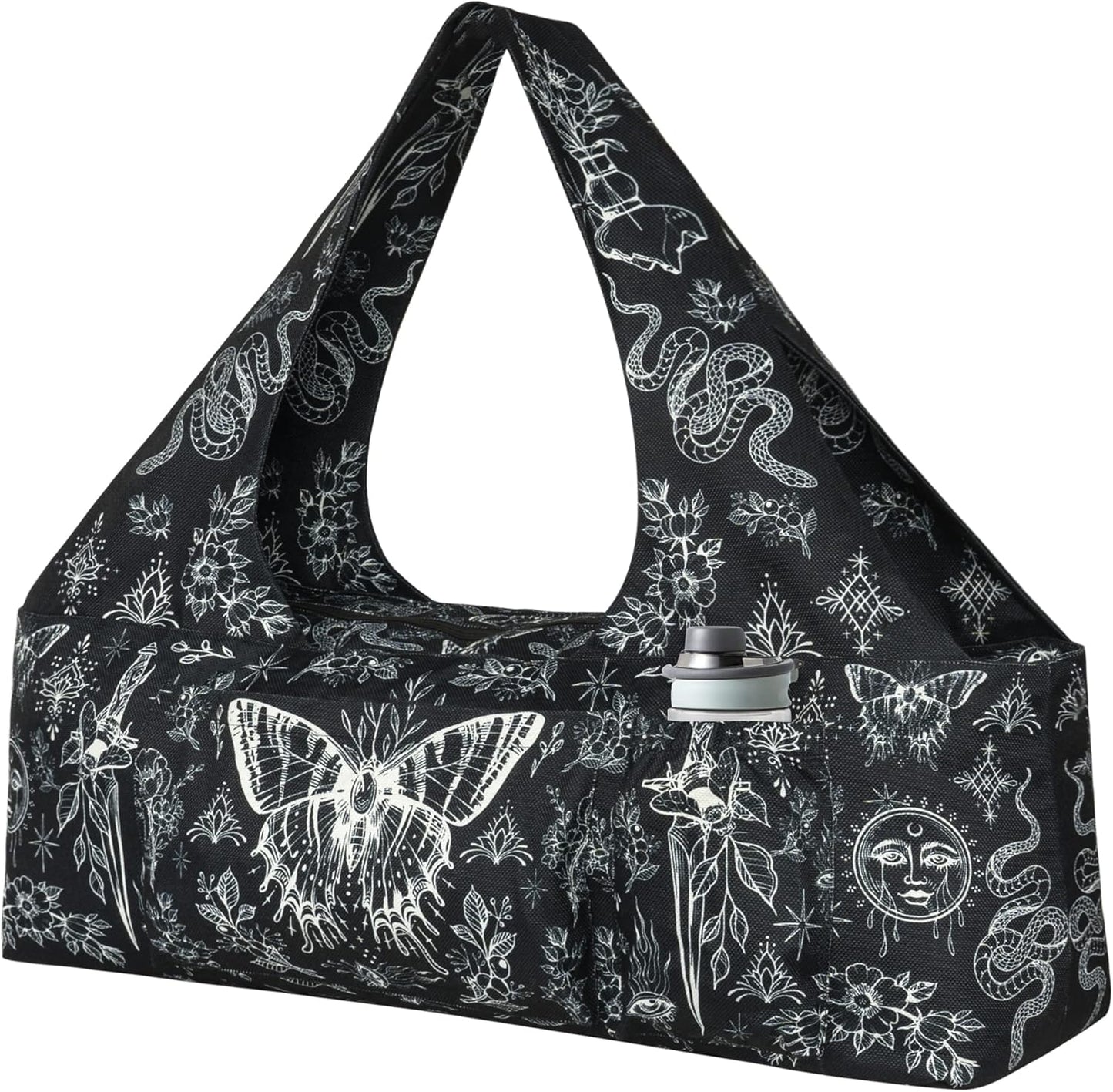 Yoga Mat Bag - Large Yoga Bag with Yoga Mat Strap, Zipper and Pockets - Yoga Bags and Carriers Fits All Your Stuff - Personalized Yoga Mat Bags for Women Fits Most Size Mats
