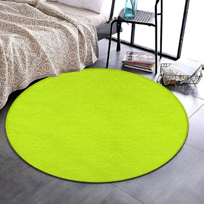 Women's Large Home Decor Mat, Soft Round Yoga Carpet, Non Slip Machine Washable Home Office Circle Rug Purple