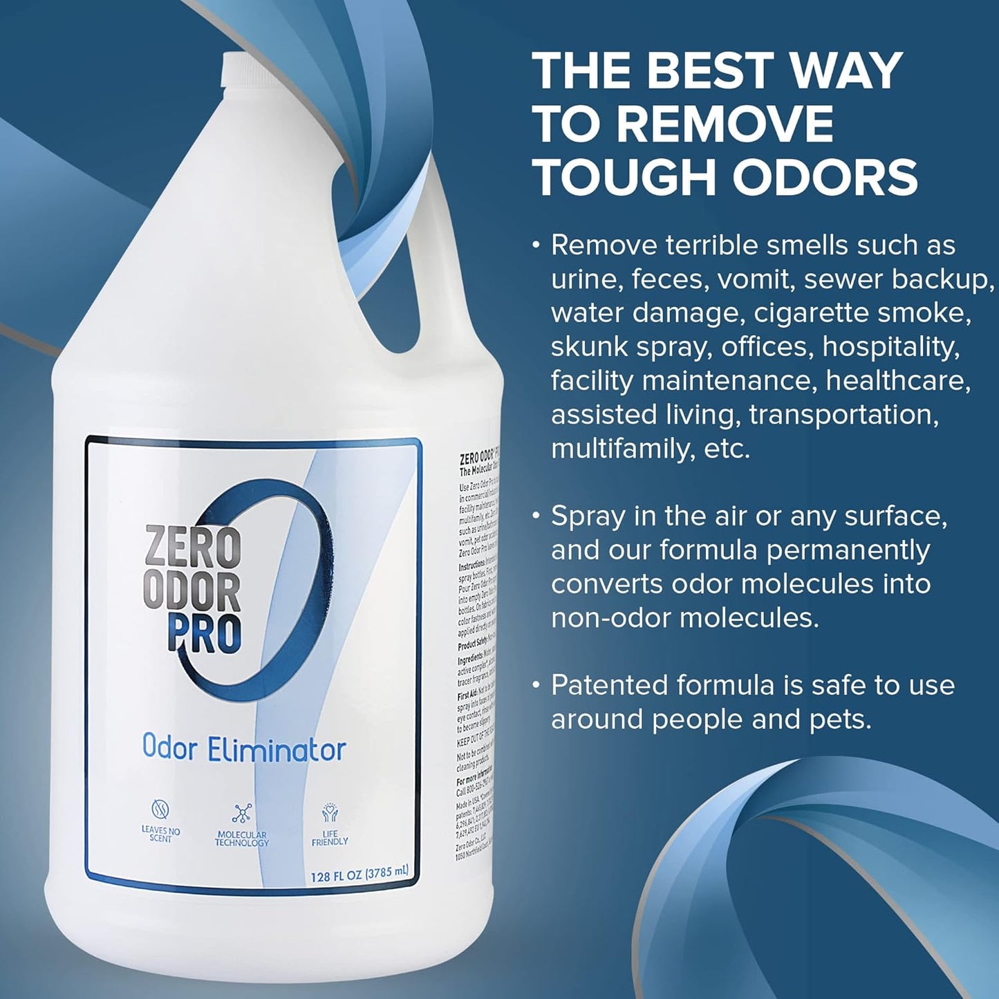 Zero Odor Pro Commercial Strength Odor Eliminator, Room Deodorizer and Air Freshener, Trigger Spray, 32 oz
