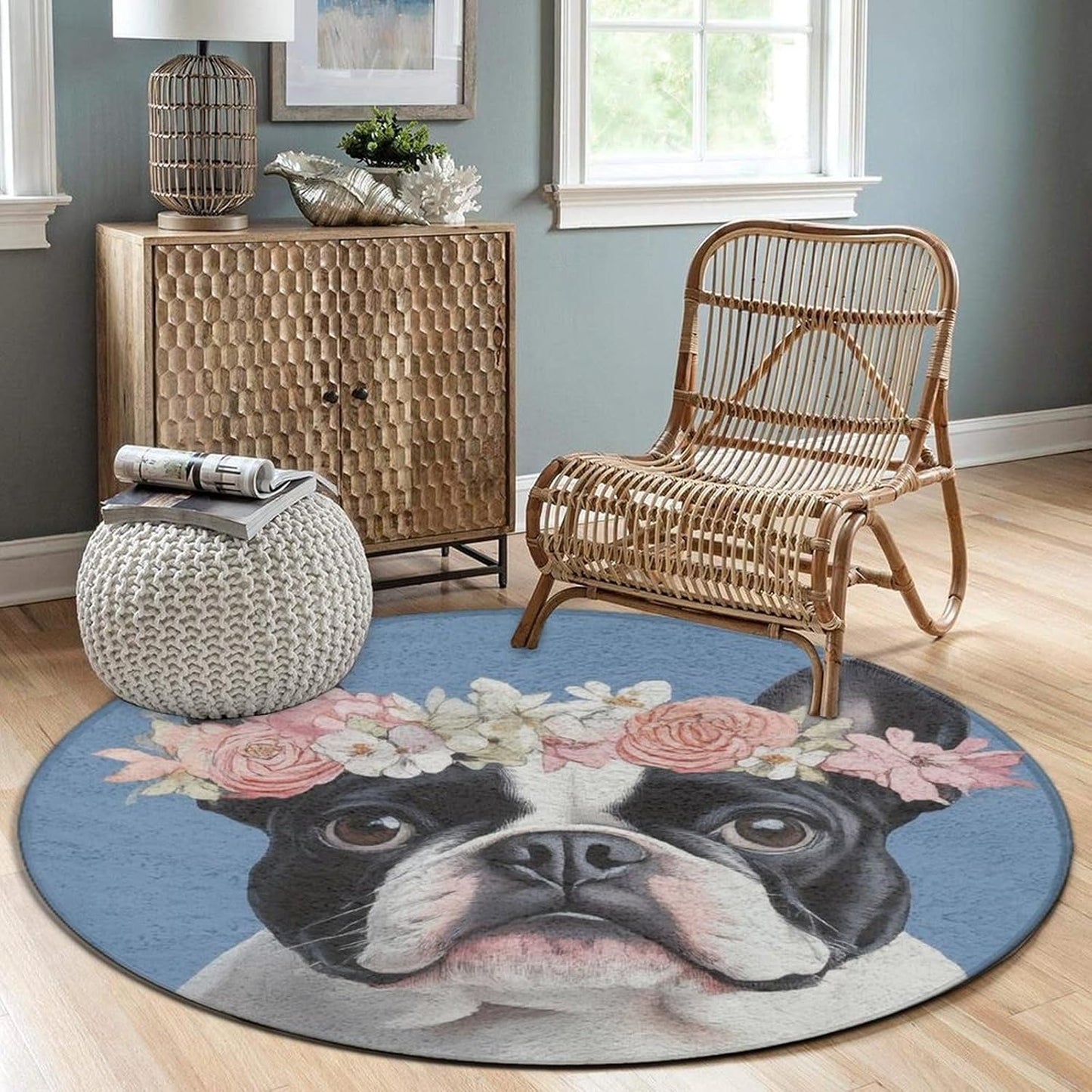 Room Sofa Yoga Soft Round Carpet, Home Decor Non Slip Kitchen Office Circle Rug, Machine Washable Modern Round Area Rug Beach Turtles, 60inch