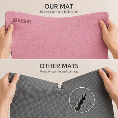 10 mm Yoga Mat 72"x26" TPE Non-Slip Exercise Mat 0.4" Thick, Easy-to-Carry Fitness Mat for Yoga, Pilates & Workout, Professional Mat, Made with Recyclable Material, Durable, Easy to Clean
