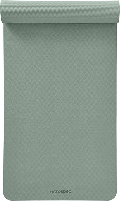 Retrospec Zuma Yoga Mat | 1/2 Inch Thick Non Slip Workout Mat | TPE Exercise Mat for Yoga, Pilates & Stretching | 72x24in