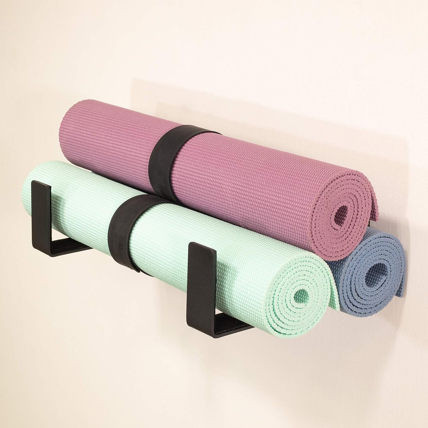 StoreYourBoard Yoga Mat Storage Rack, Large, Foam Roller Wall Hooks, Exercise Mat Holder, Fitness Gear Organizer (Large)
