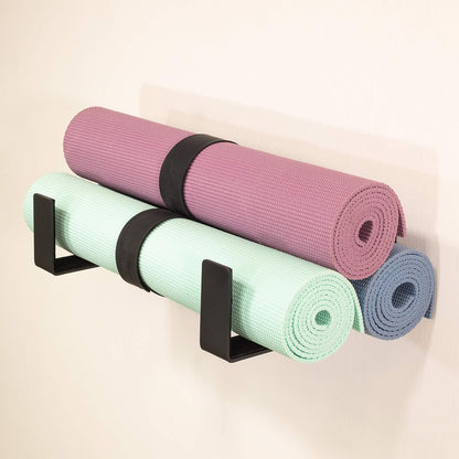StoreYourBoard Yoga Mat Storage Rack, Large, Foam Roller Wall Hooks, Exercise Mat Holder, Fitness Gear Organizer (Large)