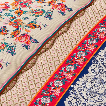 MAXYOYO Bohemian Retro Mattress Boho Floral Japanese Futon Mattress Tatami Floor Mat Foldable Portable Camping, Sleeping Pad, Lounger Couch Bed Full Size