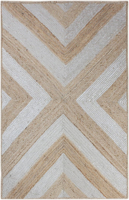 Kilim Rug 3' Round Area Rug Olive Beige White Braided Jute Carpet, Indoor Outdoor Flatweave Rug for Bedroom, Bedside, Kitchen, Beach & Terrace Yoga Mat - Colors A
