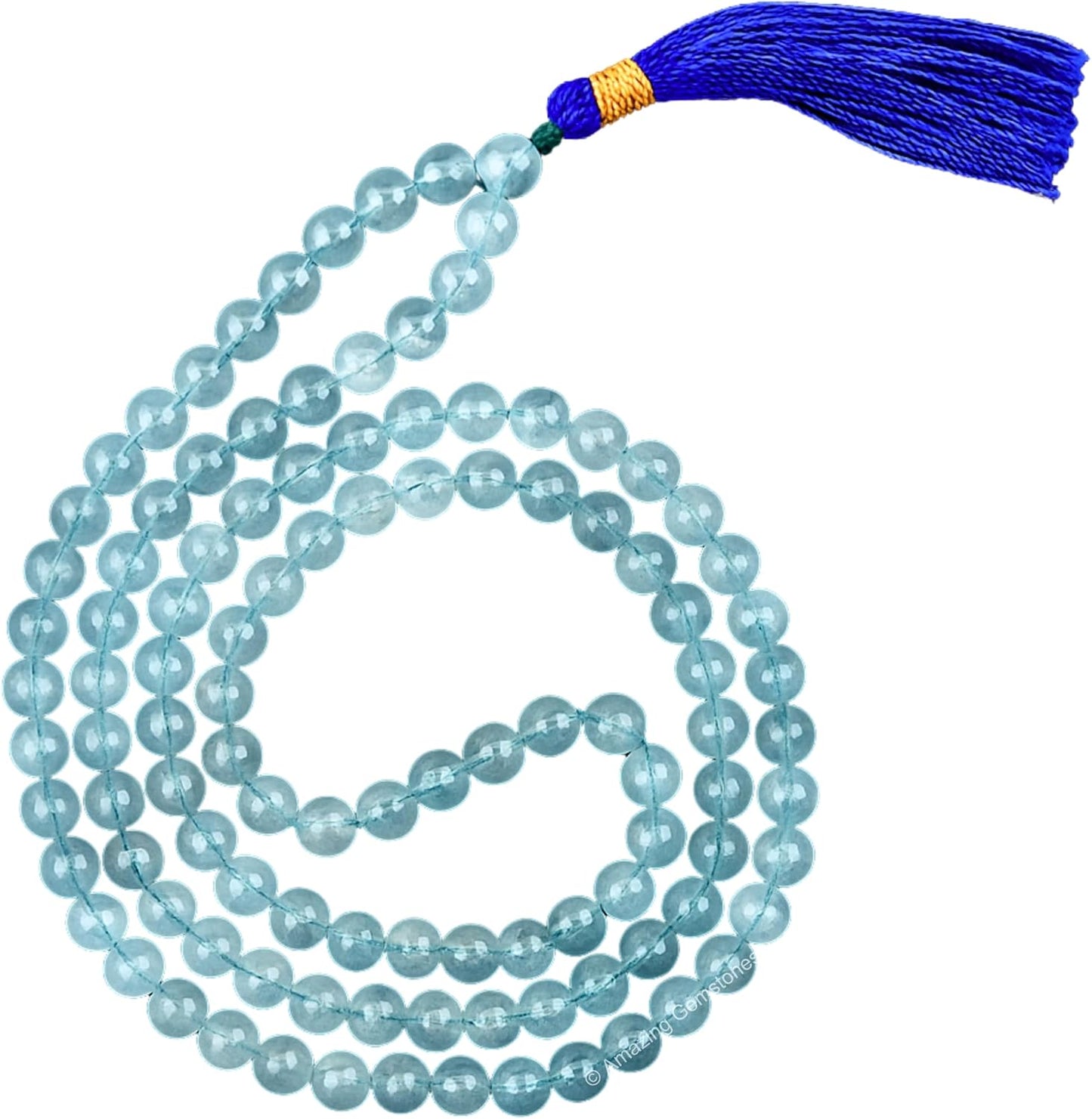 Amazing Gemstone 108 Beads Handmade Mala (Knotted, Rudraksha) - Colors A