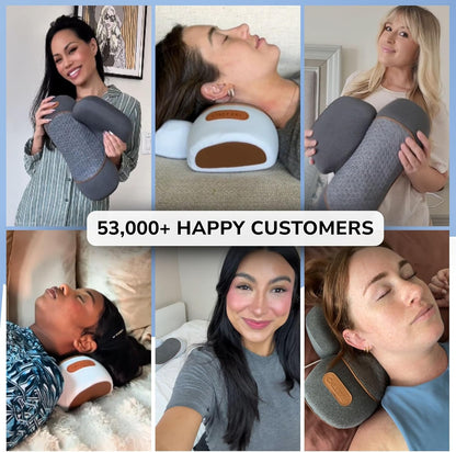 CALLIXE Original TheraPillow – 3-in-1 Neck Massager Pillow with Heat & Gentle Traction | Relaxing Neck & Shoulder Support with Vibration Massage, Wireless Design & USB-C Charging