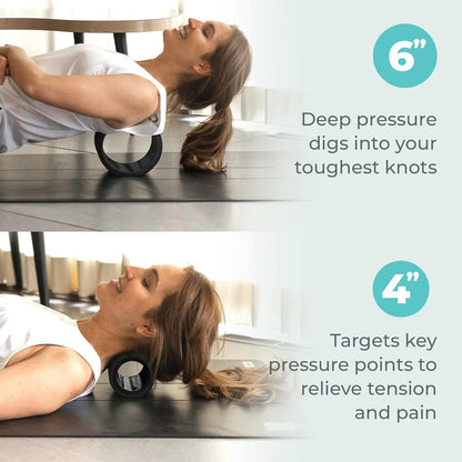 Chirp - Ultimate Back + Neck Bundle | 4-Pack Wheel Foam Roller Set for Back & Neck Pain Relief, Posture Corrector for Alignment & Support, 500lb Capacity, Includes Carrying Case, Mint