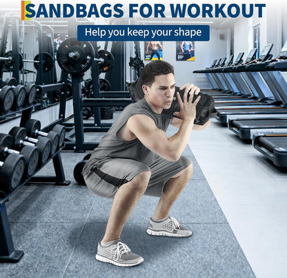 Adjustable Heavy-Duty Sandbag Set for Strength Training & Yoga – Durable Multi-Handle Fitness Equipment – Versatile Full-Body Workout – Includes Unfilled Inner Bag