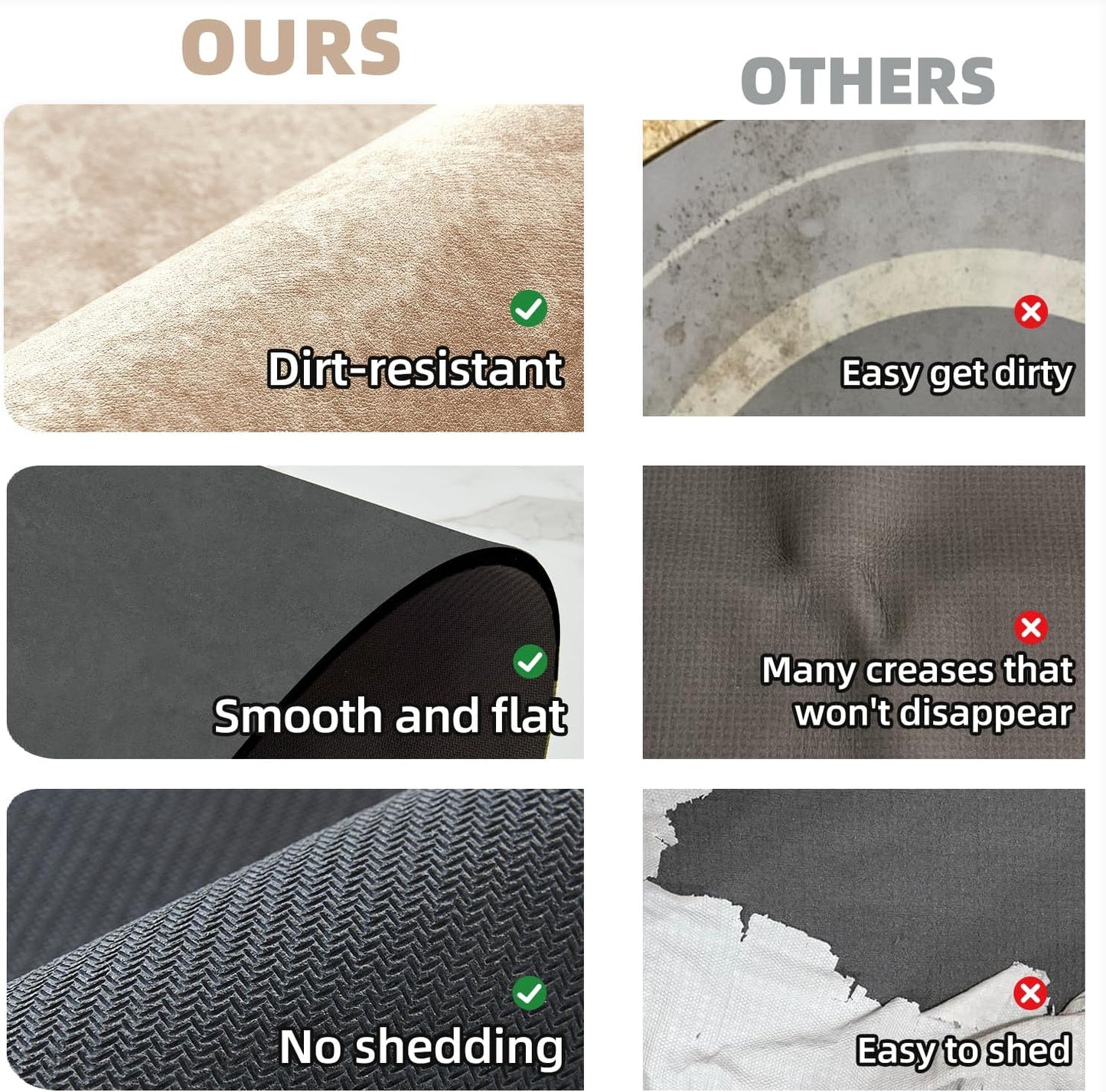 TYUU Bath Mat, Bathroom Rugs Non Slip Washable Thin Absorbent Quick Dry Bath Mat Fits Under Door Bathroom Floor Mat Perfect for Bath, Shower, or Sink 24"x36" Dark Grey