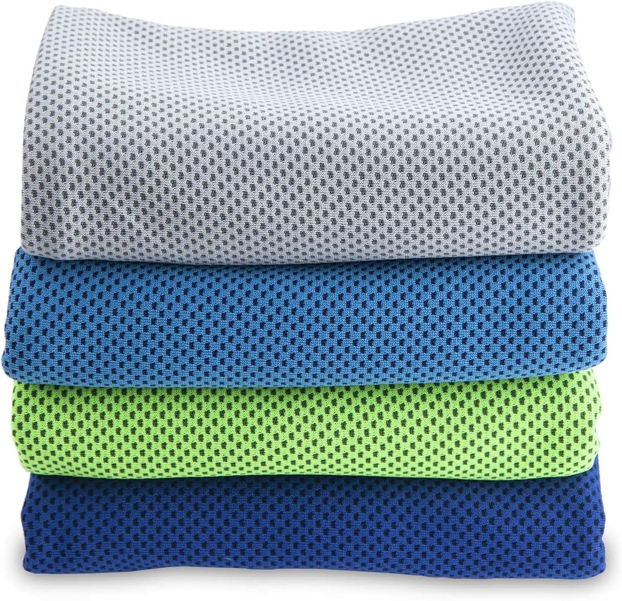Cooling Towels (4 Pack) 40"x12" - Ice Towel for Neck & Face, Soft Microfiber Chilly Towel, Instant Cooling Relief for Sports, Gym, Yoga, Running, Golf, Camping & Outdoor Activities