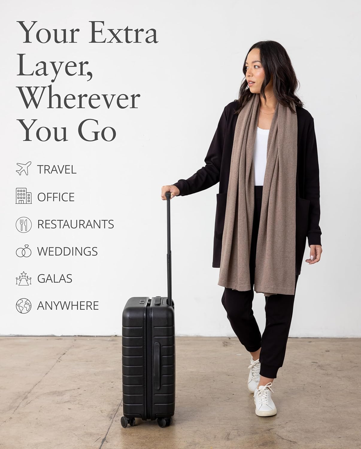 zestt Dreamsoft Travel Scarf, Wrap and Shawl for Women, Organic Cotton