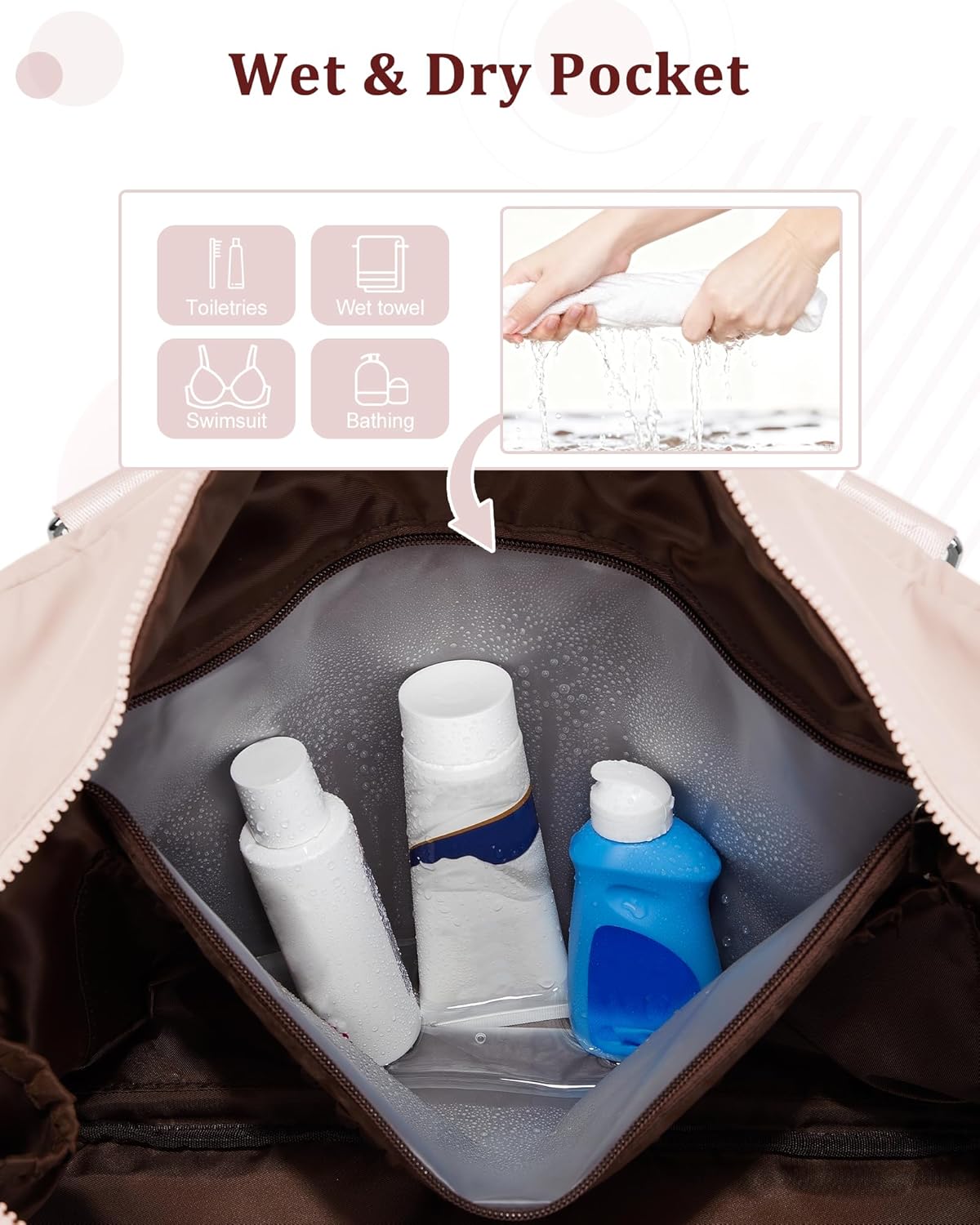 Gym Bag Womens Mens with Shoes Compartment and Wet Pocket Travel Duffel Bag for Women for Plane Sport Gym Tote Bags Swimming Yoga Waterproof Weekend Overnight Carry on Bag Hospital Holdalls - Colors B