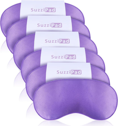 SuzziPad Yoga Eye Pillows for Relaxation with Aromatherapy, Weighted Eye mask for Sleeping, Hot & Cold Therapy Compress for Dry Eyes, Meditation Gifts for Women, Purple, 6 Packs