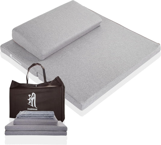 ZenBless Yoga Meditation Cushion Set,Large Square Meditation Floor Pillow, Meditation Mat and Pillow Set for Sitting on Floor,Zafu and Zabuton Accessories(31.5")